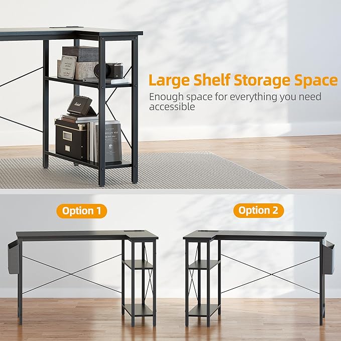 TIQLAB L Shaped Computer Desk - Image 4