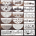 Fall Stencils for Painting on Wood Pumpkin Stencil Fall Leaves Maple Half Round by zosylley