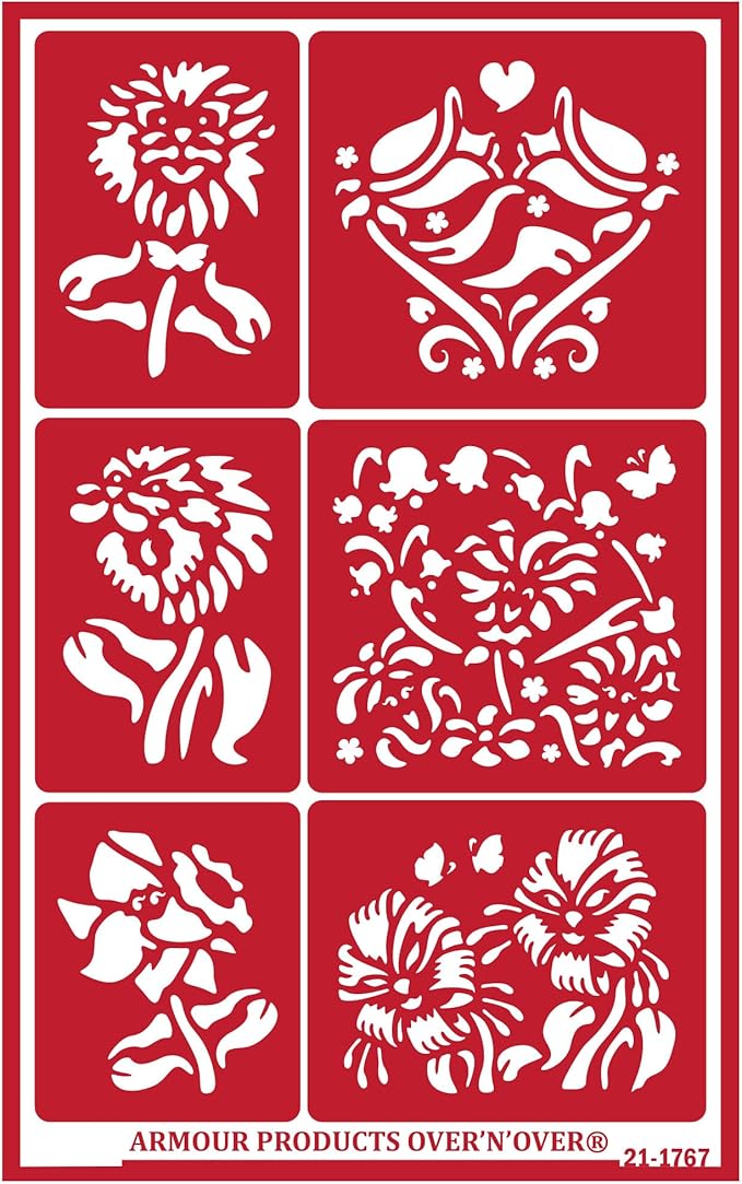 Over'N'Over Reusable Glass Etching Stencils – Durable Self-Stick Designs by OVER+%27N%27+OVER