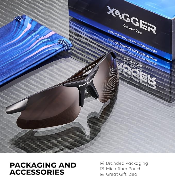 Xagger Kids Youth Polarized Sports Sunglasses for Boys Girls Baseball Softball Glasses TR90 Frame