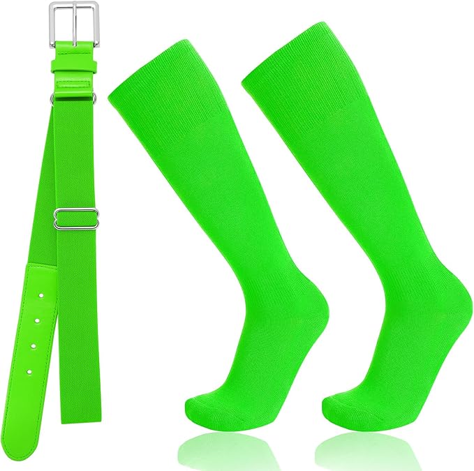 Baseball Socks and Belt Combo for Youth Adult - Softball Socks and Belt for Boys and Girls