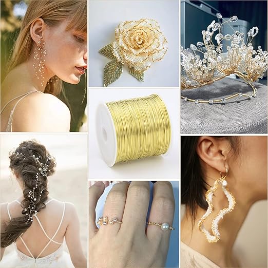 28 Gauge Craft Wire Jewelry Wire 100M/0.3mm Gold Plated Thin Brass Wire Soft - Image 5