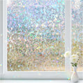 Haton Window Privacy Film, Rainbow Stained Glass Window Clings, 3D Decorative by HatonHomeDecor
