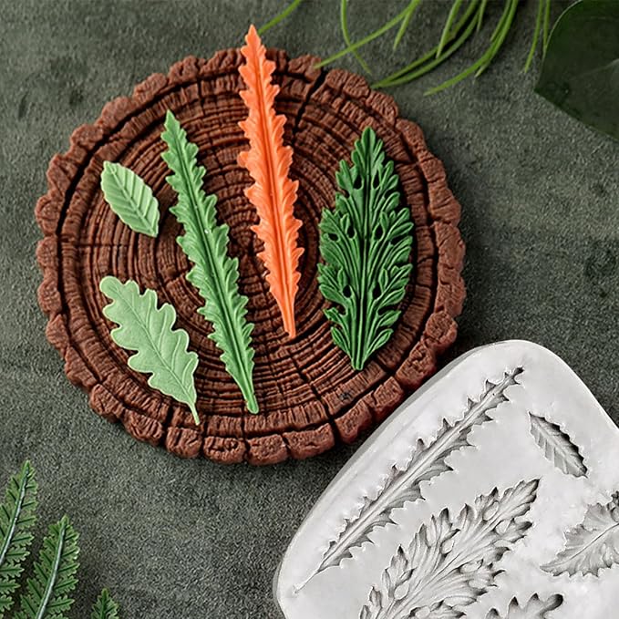 2PCS Leaf Silicone Molds, Tree Leaves Shape Cake Fondant Mold, 3D Unique - Image 7