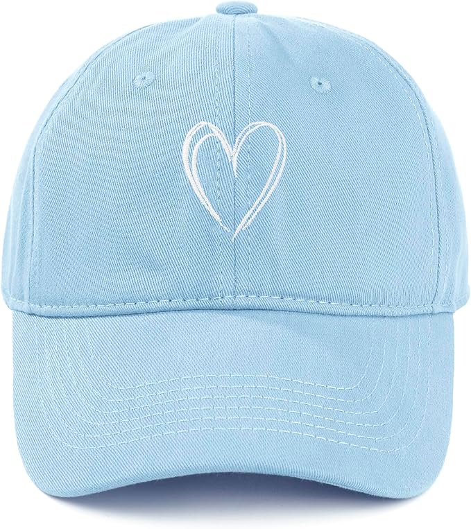 American Trends Womens Baseball Caps Cute Heart Dad Hat, Adjustable Cotton Unisex Cap for Workout, Golf & Everyday Wear