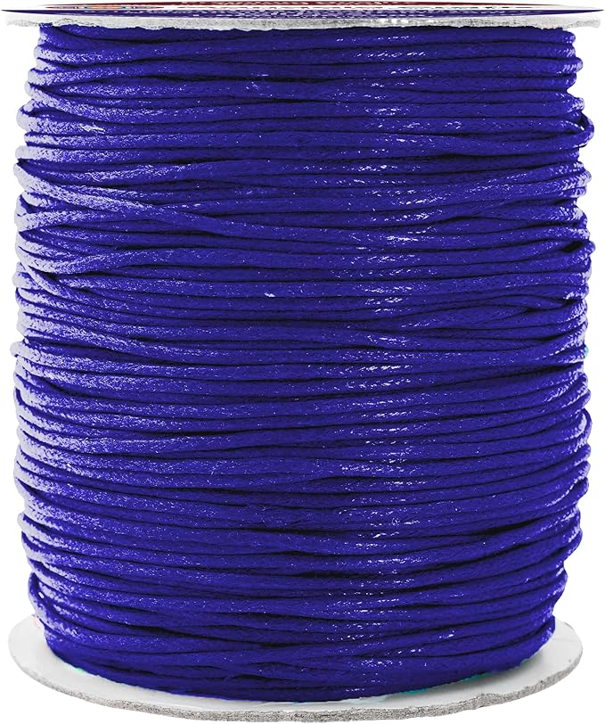 Mandala Crafts 1.5mm 109 Yards Dark Indigo Cotton Waxed Cord by MandalaCrafts