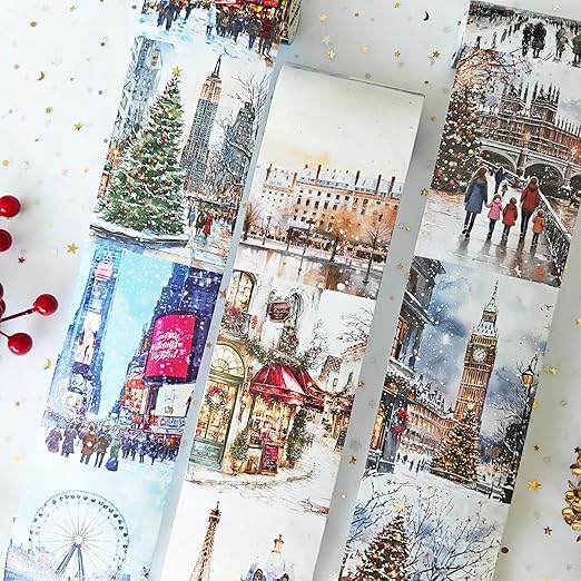 Washi Tape Set, 3 Rolls Christmas Stickers by MisKepaa