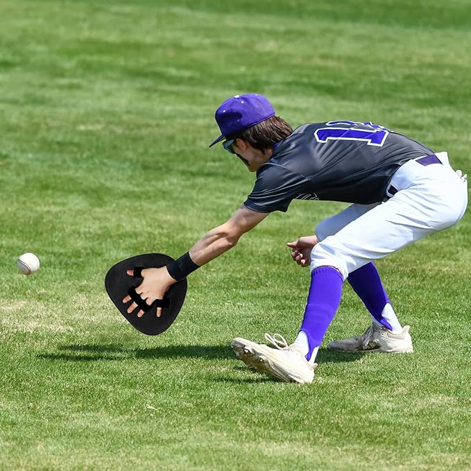 Leyndo Baseball Training Glove Foam Fielding Trainer Infield Training Gloves Baseball Fielding Gloves for Quick Hands Batting Practice Two Hands