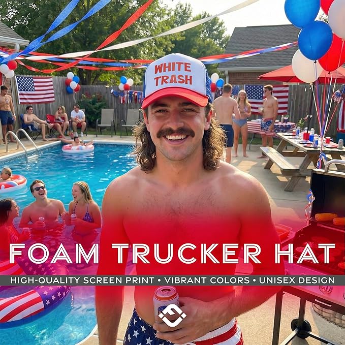 Funky Junque Premium Mesh Snapback Trucker Hat - Stylish Comfort for All - Patriotic, Humor & More