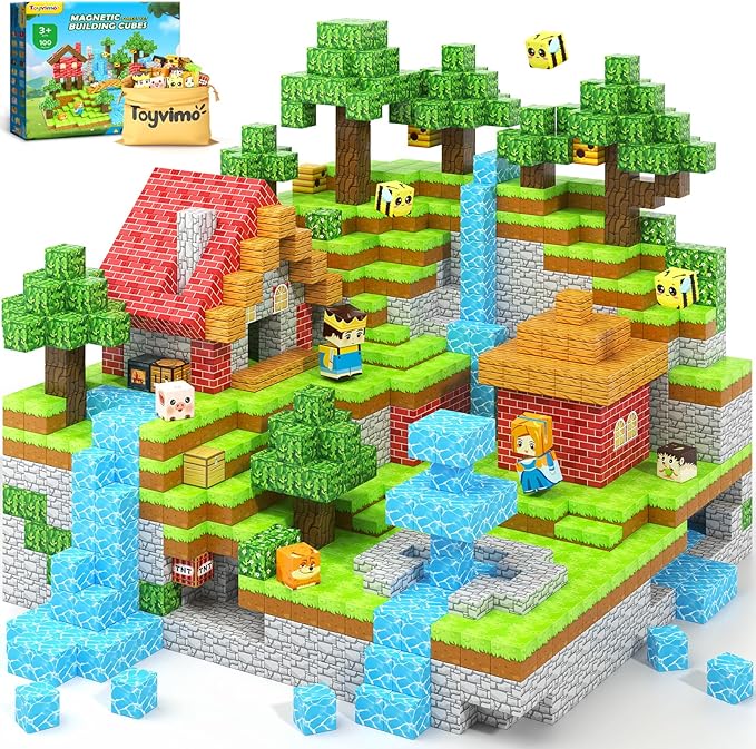 Magnetic Blocks 100PCS Compatible STEM Stacking Building Toys by Unknown