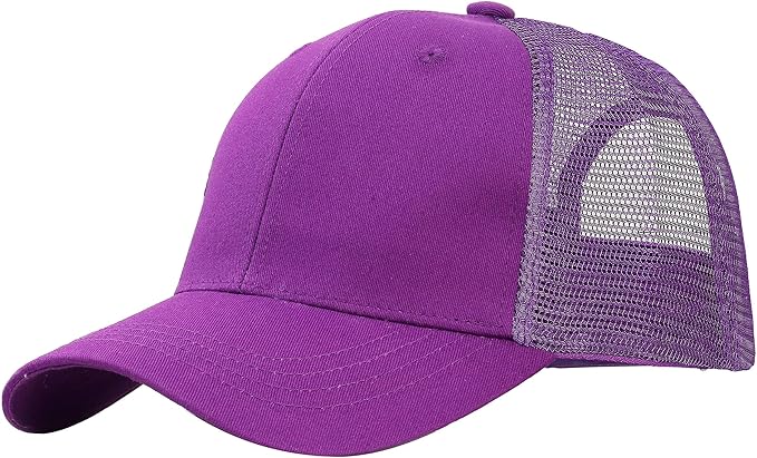 Falari Trucker Hat Baseball Cap Structured Plain Design 6 Panel, Adjustable Size