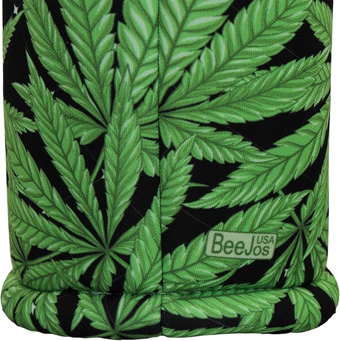 Black Marijuana Leaf | Golf Club Headcover | Driver Fairway Hybrid-Sold Separately | Handmade in USA by BeeJos