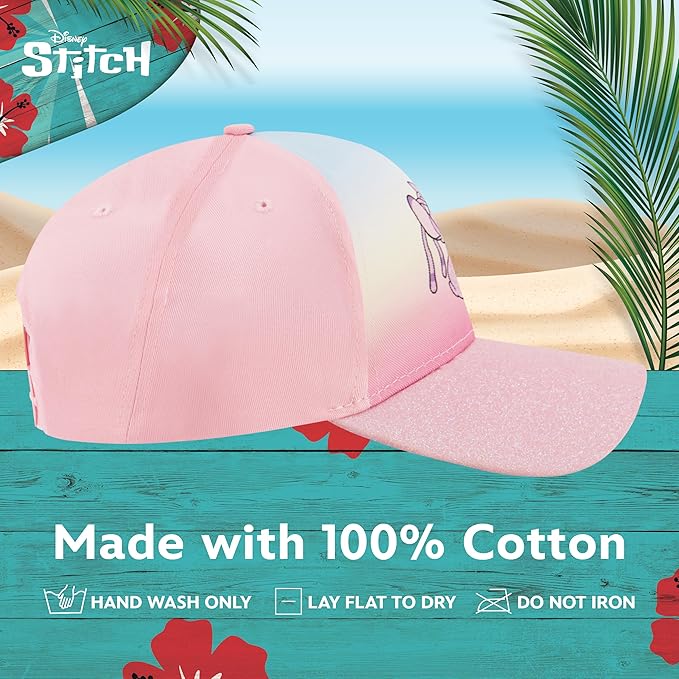 Disney Stitch Dad Hat, Adult Cotton Baseball Cap with Curved Brim