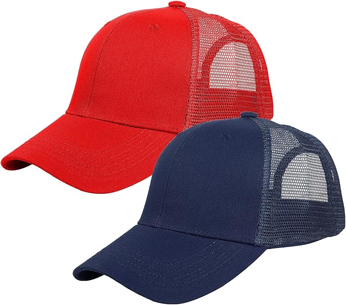 Falari Trucker Hat Baseball Cap Structured Plain Design 6 Panel, Adjustable Size