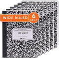 EPI Marble Hardcover Wide Ruled Composition Notebook | 200 Pages, 9.75 x 7.5 in by EPI