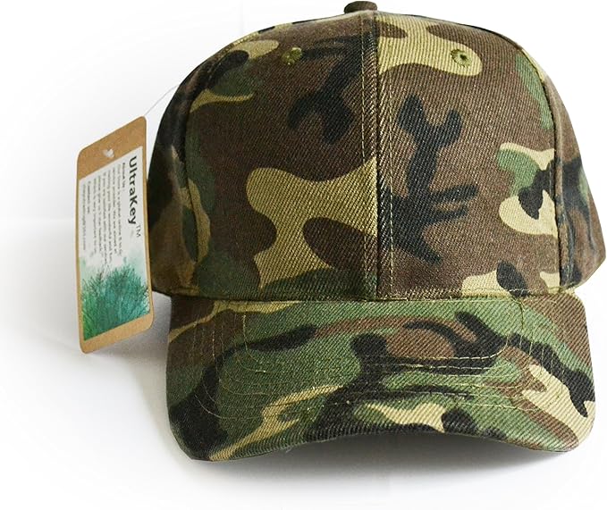 UltraKey Mens Womens Army Military Baseball Cap Camouflage Hats for Hunting Fishing Outdoor Activities