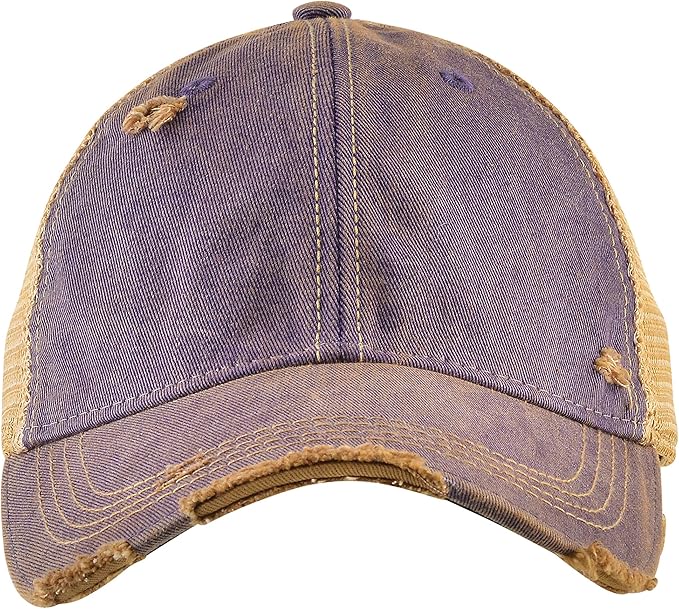 Vintage Distressed Baseball Cap – Unstructured Fit Adjustable Snapback Hat for Men & Women