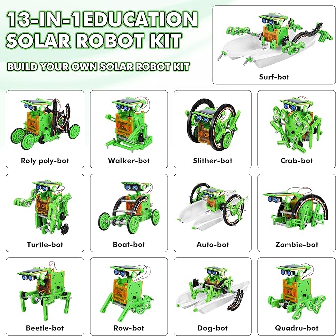 Bottleboom STEM 13-in-1 Education Solar Power Robots Toys - Image 3