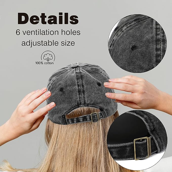 Women Style Baseball Cap, Vintage Adjustable Cotton Cap for Women Mama Grandma, Birthday Gifts for Mother Stepmother
