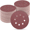 100 PCS 5 Inch Sanding Discs 60 Grit, Round Hook and Loop Sandpaper by POTUINOM