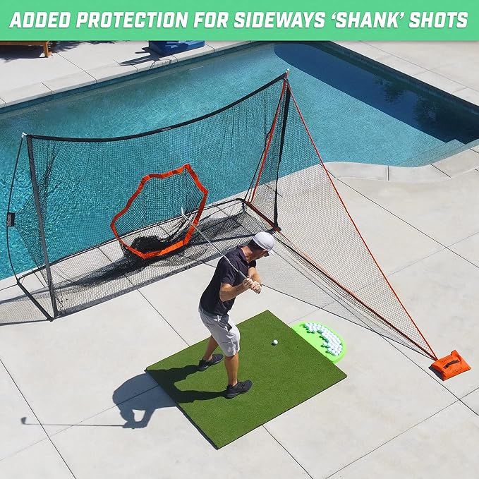 GoSports Shank Net Attachment for Golf Hitting Nets - Black or Red