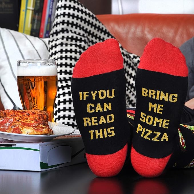 Cavertin Men's Funny Socks Hunting Fishing Football Baseball Gaming Golf Taco Pizza Bacon Christmas Gift for Men