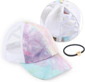 C.C Ponycap Messy High Bun Ponytail Adjustable Glitter Mesh Trucker Baseball Cap