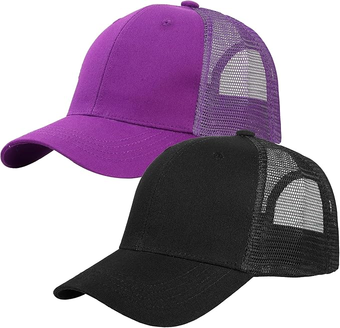 Falari Trucker Hat Baseball Cap Structured Plain Design 6 Panel, Adjustable Size