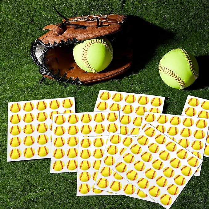 Jecery 200 Pcs Baseball Softball Helmet Decals Vinyl Sports Softball Stickers Self Adhesive Helmet Stickers Decals Baseball Accessories for Batting(Simple Style)