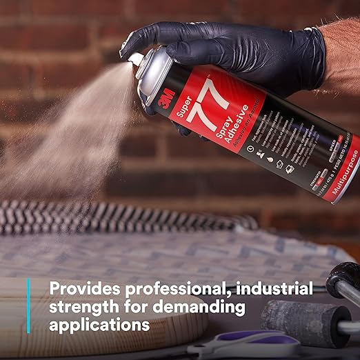 3M Super 77 Multipurpose Permanent Spray Adhesive Glue, Net Wt 16.75 oz - Image 3