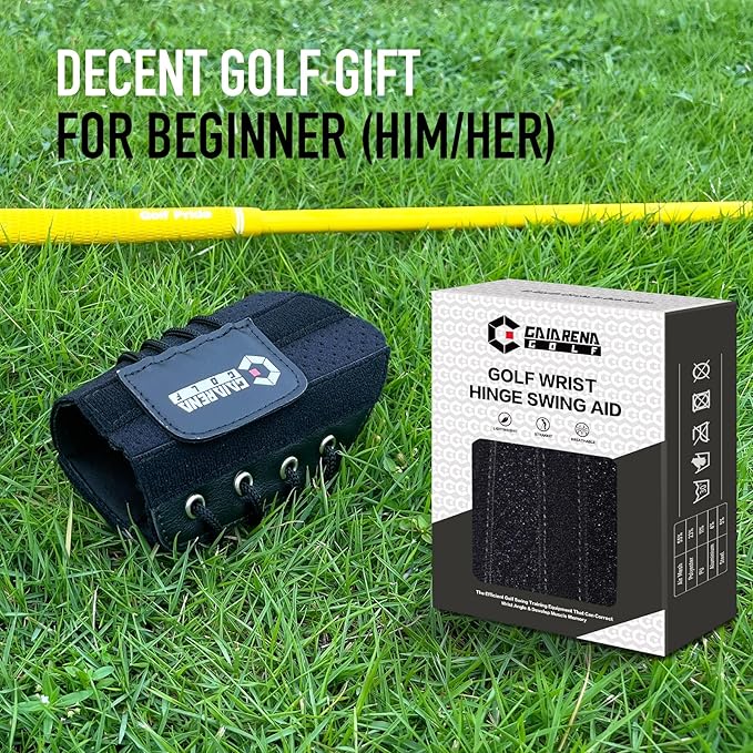 GAIARENA Golf Wrist Training Aid Wrist Hinge Trainer Brace, Effective Golf Swing Training Equipment to Correct Wrist Angle Swing Posture & Develop Muscle Memory for Beginner Golfers【Patent Pending】