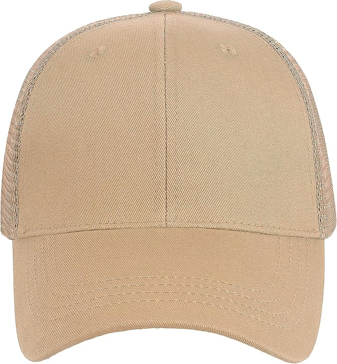 Falari Trucker Hat Baseball Cap Structured Plain Design 6 Panel, Adjustable Size