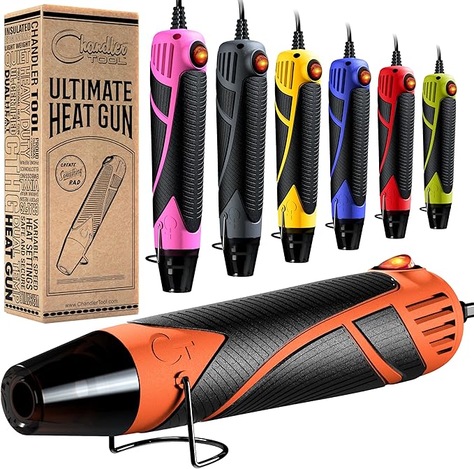 Heat Gun for Crafting, Mini Dual Temp Hot Air Gun Tool for Epoxy Resin by ChandlerTool