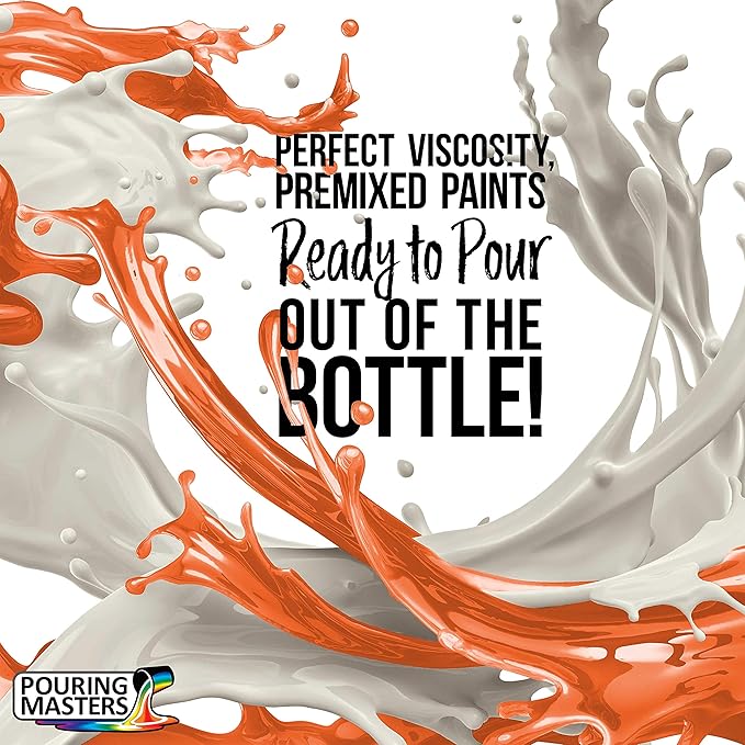POURING MASTERS Citrus Orange Acrylic Ready to Pour Pouring Paint - Image 2
