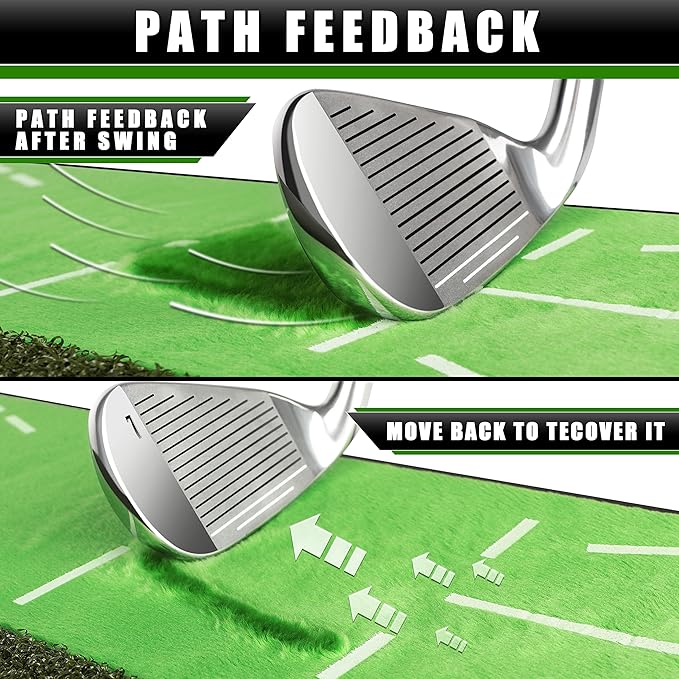 CHAMPKEY Heavy-Duty Golf Hitting Mat - Swing Path Feedback Golf Practice Mat - Ideal for Indoor and Outdoor Training