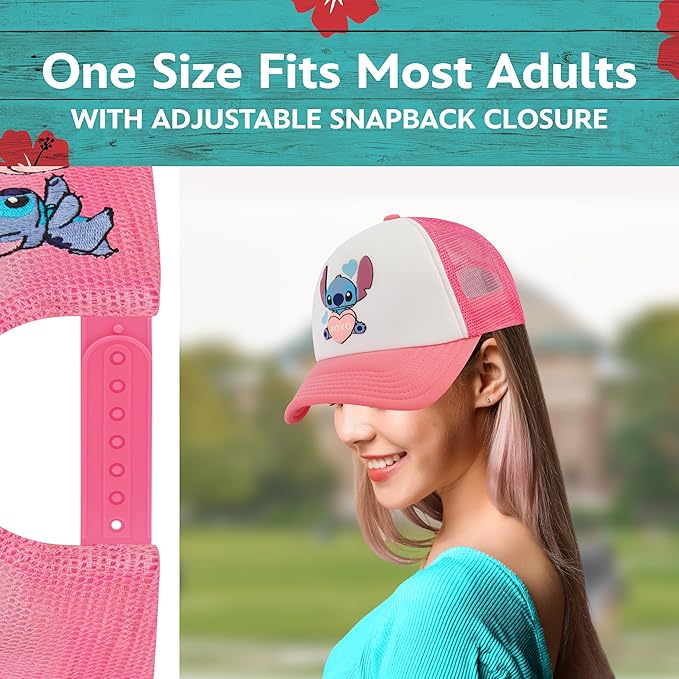 Disney Stitch Dad Hat, Adult Cotton Baseball Cap with Curved Brim