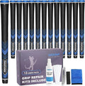Geoleap Golf Grips Set of 13- Soft Reduce Taper Design Provides High Traction and Performance,13 Golf Club Grips with 15 Tapes or with All Repair Kits for Choice.