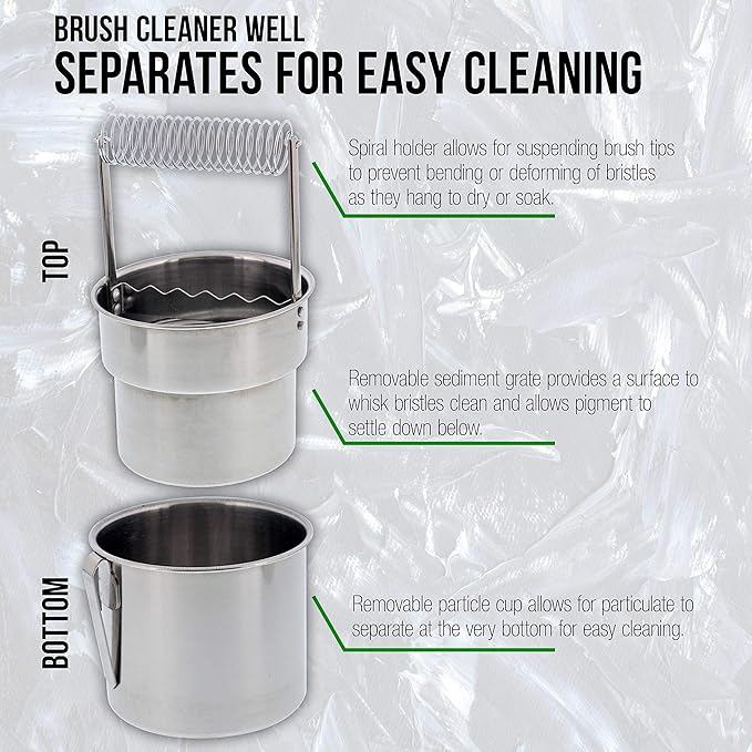 US Art Supply Deluxe Brush Cleaner-Brush Washer - Image 3