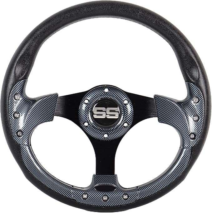 Golf Cart Steering Wheel 12.5 inch Universal for Club Car DS Precedent Tempo EZGO RXV TXT Yamaha