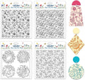 CHGCRAFT 4 Sheets 4 Styles Vintage Lemons Polymer Clay Texture Sheets Lemon by chgcraft