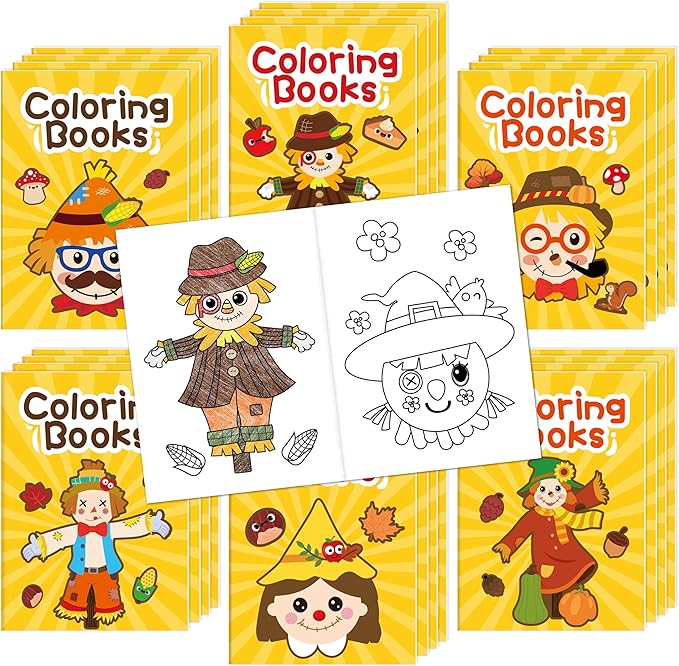 JAPBOR Fall Scarecrow Coloring Books by JAPBOR