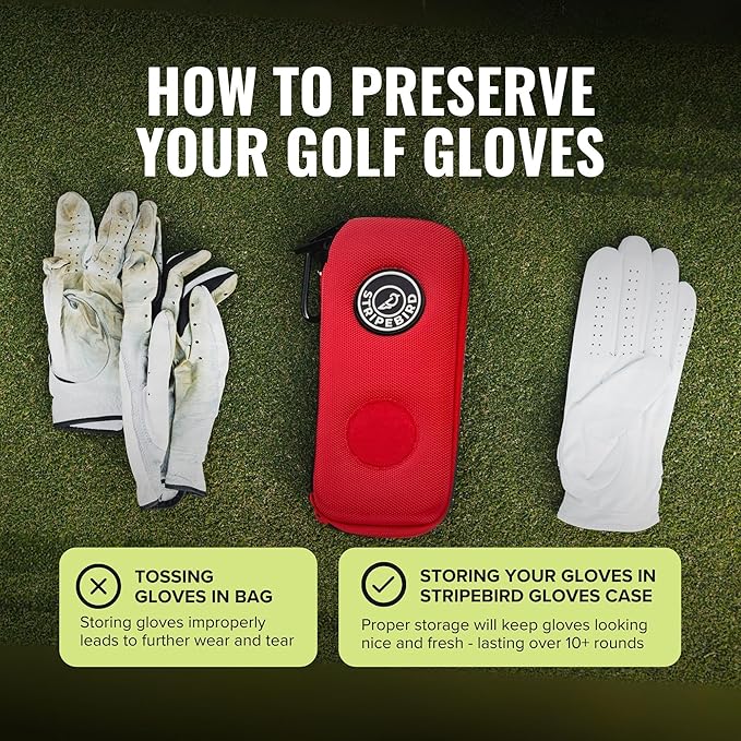 Stripebird - Performance Golf Gloves Case