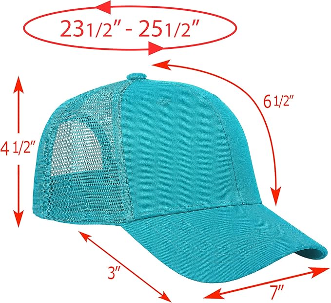 Falari Trucker Hat Baseball Cap Structured Plain Design 6 Panel, Adjustable Size