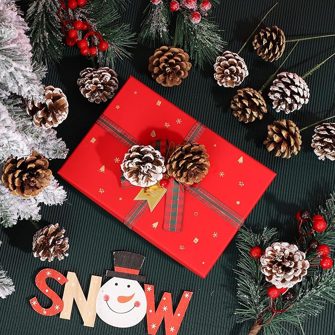 Fovths 24 Pieces Christmas Pine Cones Pick Pinecones Ornament Christmas Tree - Image 5