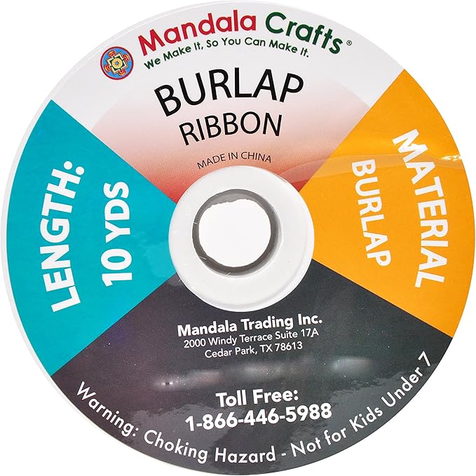 Mandala Crafts Hot Pink Burlap Ribbon 2 Inches Wide Jute Ribbons - Image 5