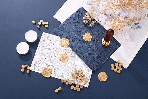 Yoption 360Pcs Light Gold Sealing Wax Beads, Vintage Wax Seal Beads - Image 6