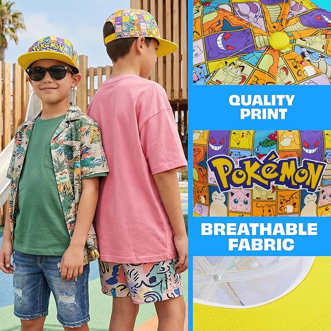 Get Trend Pokemon | Minecraft | Fortnite | Super Mario Kids Baseball Cap, Sunglasses Set UV Protection, Gamer Gifts for Boys