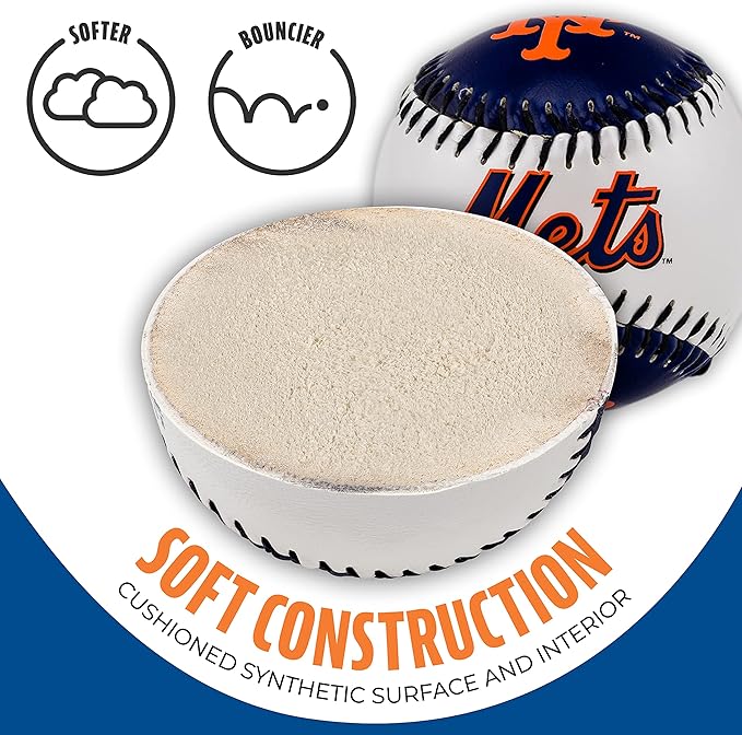 Franklin Sports MLB Team Soft Baseballs - Team Logo - Fan Shop Toy Baseball for Kids - Decoration for Desks and Office