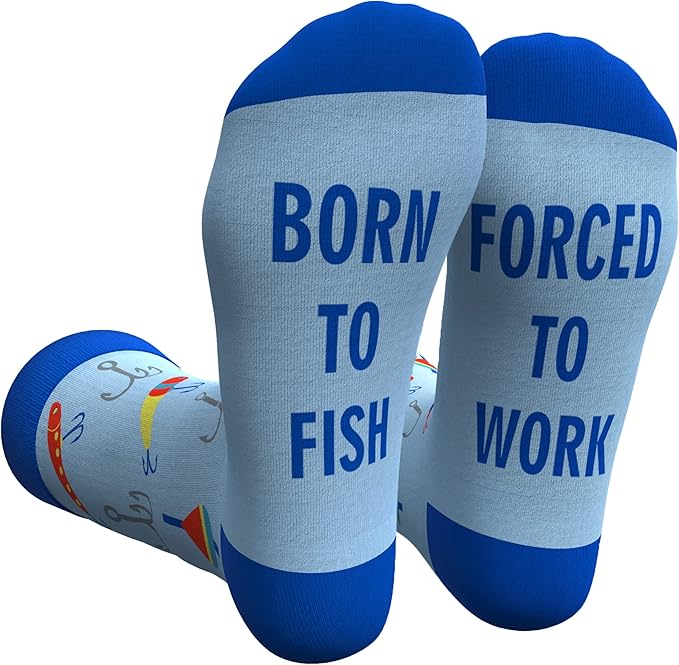 Cavertin Men's Funny Socks Hunting Fishing Football Baseball Gaming Golf Taco Pizza Bacon Christmas Gift for Men