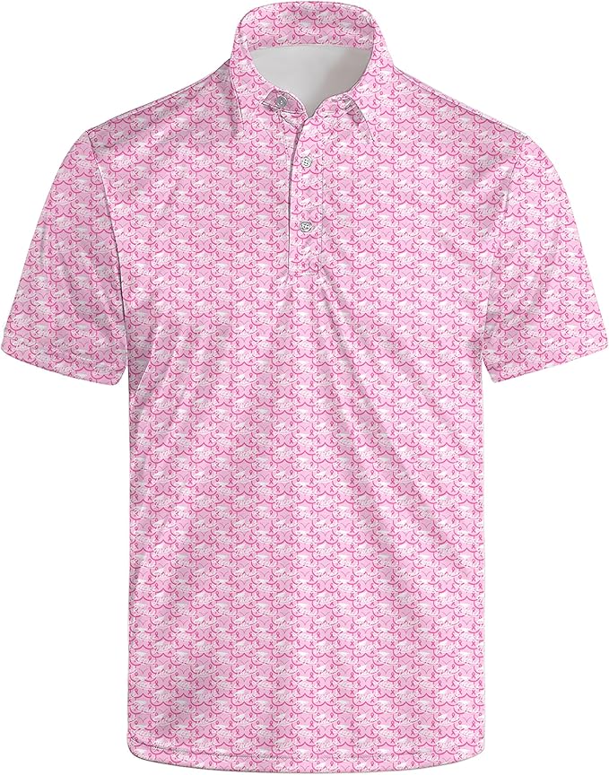 Mens Golf Shirts Golf Polo Shirts for Men Short Sleeve Polo Shirts Golf Gifts